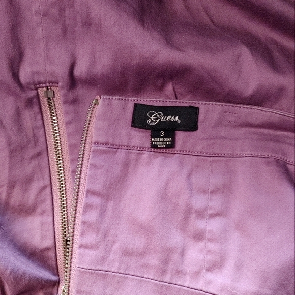 Vintage 🔄 Guess || Strapless Mini with Pockets and Zipper Back, Size 3, - Picture 4 of 4